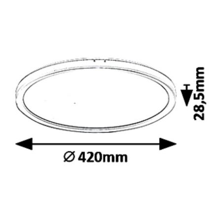 Rabalux 3428 - LED Dimbar Takbelysning PAVEL LED/22W/230V