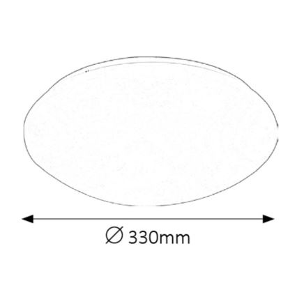 Rabalux 3438 - LED Badrumsbelysning tak LUCAS LED/18W/230V