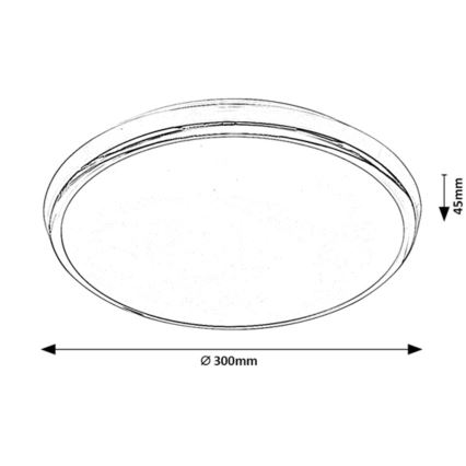 Rabalux - LED RGB Ljusreglerad vägglampa för badrum LED/18W/230V diameter 30 cm 3000-6500K IP44 + fjärrkontroll