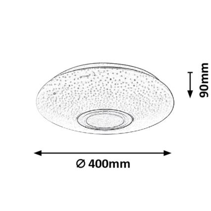 Rabalux - LED RGB Dimbar taklampa med högtalare LED/24W/230V Wi-Fi Tuya + fjärrkontroll