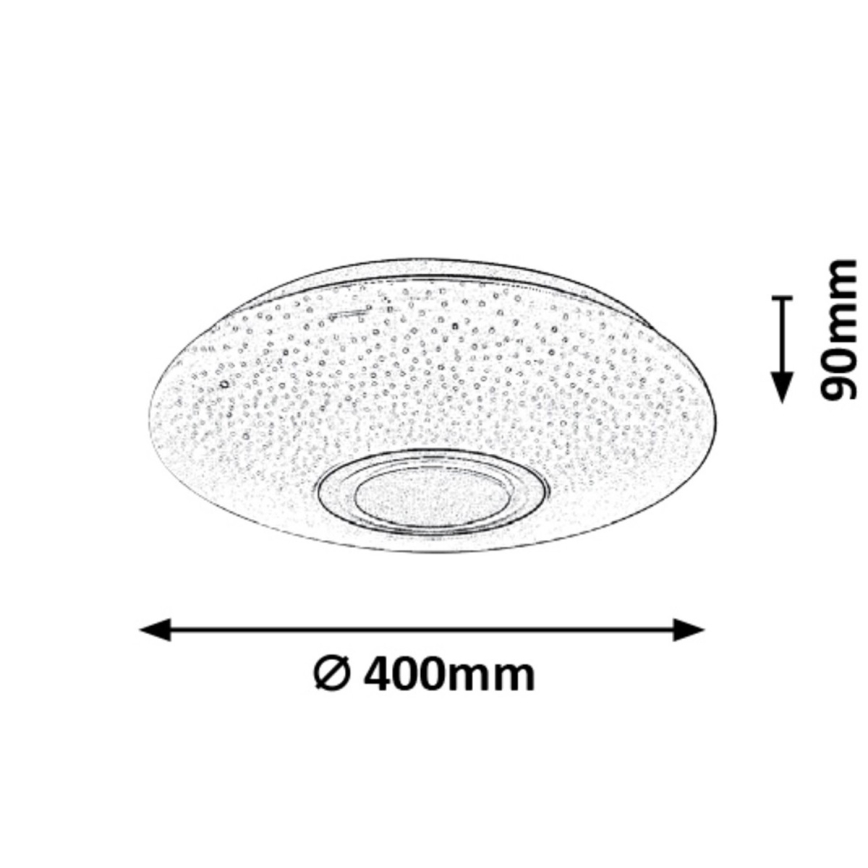Rabalux - LED RGB Dimbar taklampa med högtalare LED/24W/230V Wi-Fi Tuya + fjärrkontroll