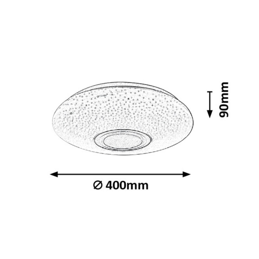 Rabalux - LED RGB Dimbar taklampa med högtalare LED/24W/230V Wi-Fi Tuya + fjärrkontroll
