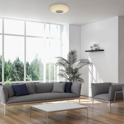 Rabalux - LED RGB dimmbar taklampa med högtalare LED/24W/230V Wi-Fi Tuya + fjärrkontroll Ø 40 cm