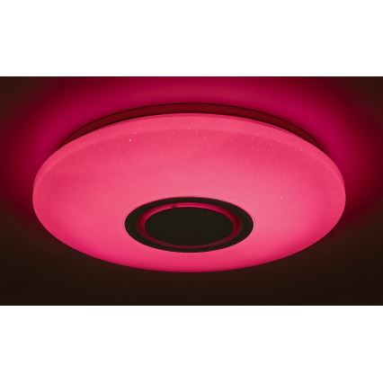 Rabalux - LED RGB dimmbar taklampa med högtalare LED/24W/230V Wi-Fi Tuya + fjärrkontroll Ø 40 cm