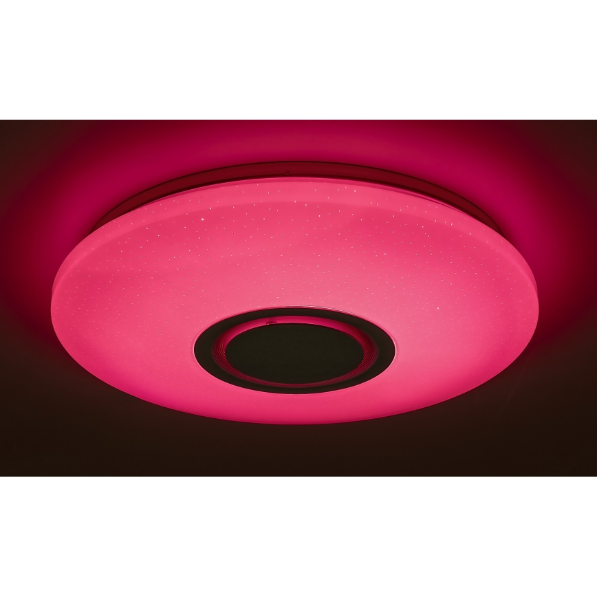 Rabalux - LED RGB dimmbar taklampa med högtalare LED/24W/230V Wi-Fi Tuya + fjärrkontroll Ø 40 cm
