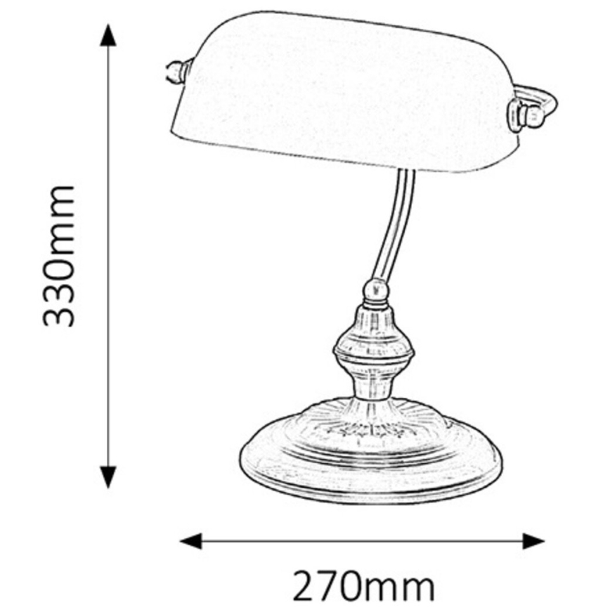 Rabalux 4037 - Bordslampa BANK 1xE27/60W/230V