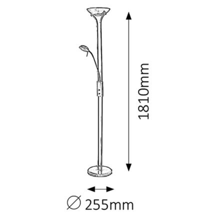 Rabalux 4076 - Golvlampa BETA 1xR7s/230W + 1xG9/40W