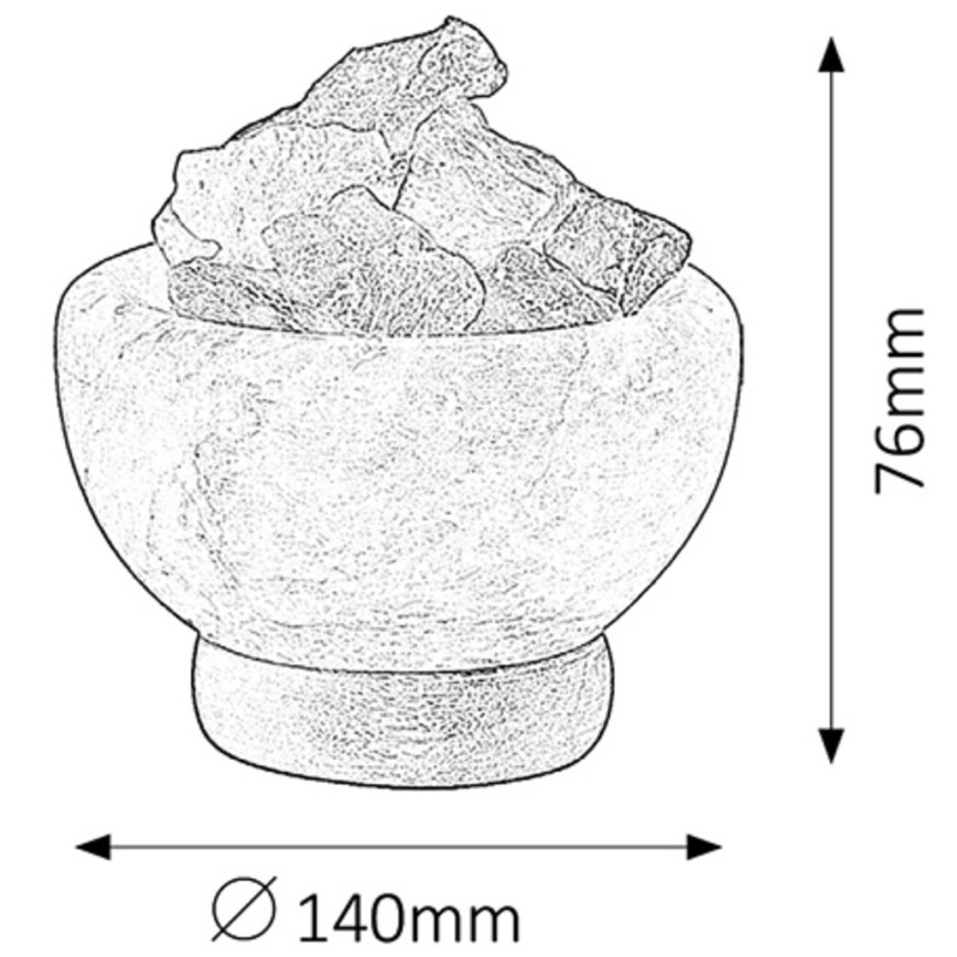 Rabalux - Salt lampa 1xE14/15W/230V 3,2 kg