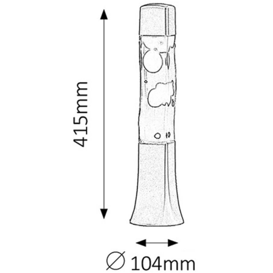 Rabalux 4109 - Lavalampa MARSHAL 1xE14/25W/230V