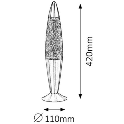 Rabalux 4113 - Lavalampa GLITTER 1xE14/25W/230V