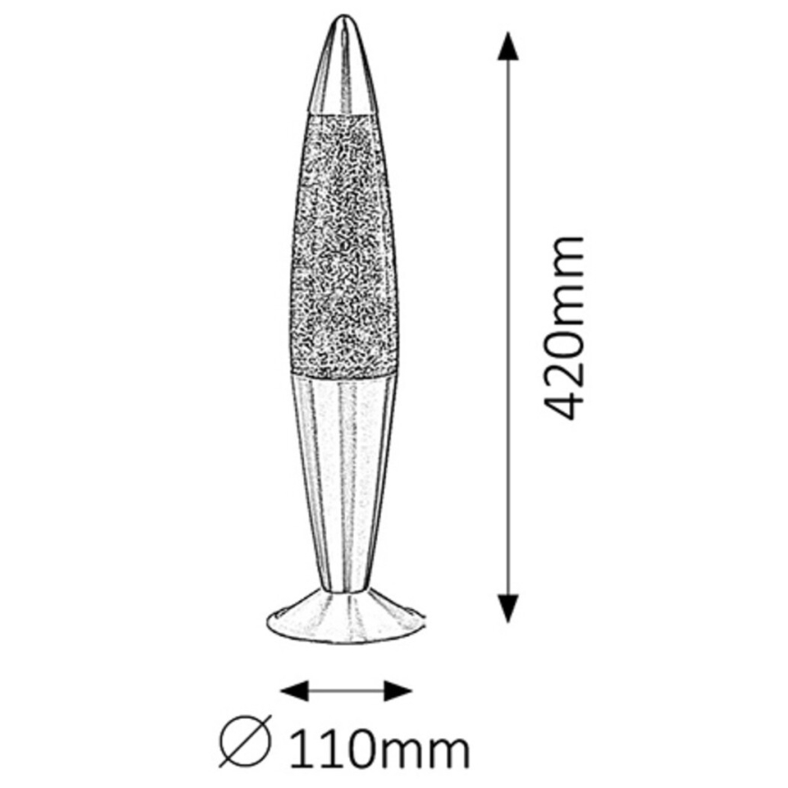 Rabalux 4114 - Lavalampa GLITTER 1xE14/25W/230V