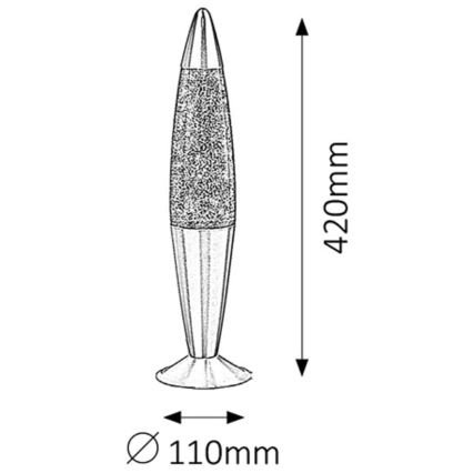 Rabalux 4115 - Lavalampa GLITTER 1xE14/25W/230V