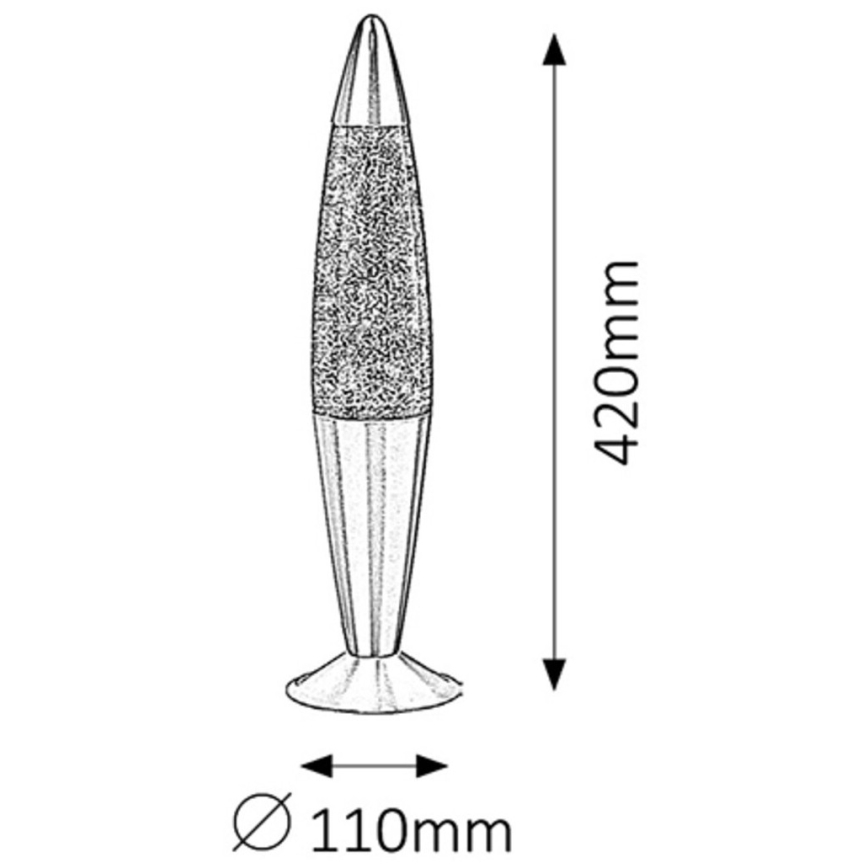 Rabalux 4115 - Lavalampa GLITTER 1xE14/25W/230V