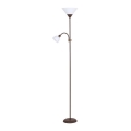 Rabalux 4188 - Golvlampa ACTION 1xE27/100W+1xE14/25W/230V brun