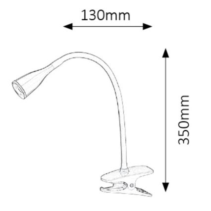 Rabalux 4195 - Barn LED-Lampa med klämma JEFF 1xLED/4,5W/230V