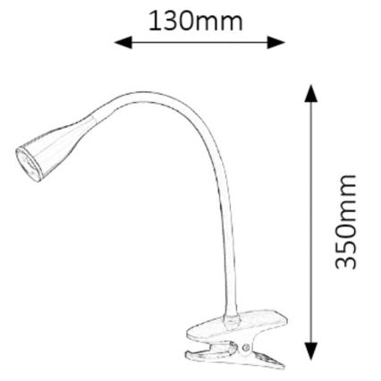 Rabalux 4196 - Barn LED-Lampa med klämma JEFF 1xLED/4,5W/230V