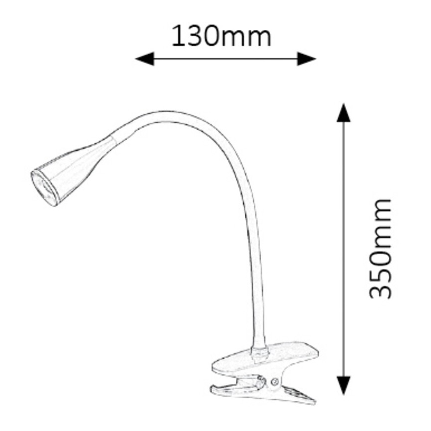 Rabalux 4196 - Barn LED-Lampa med klämma JEFF 1xLED/4,5W/230V