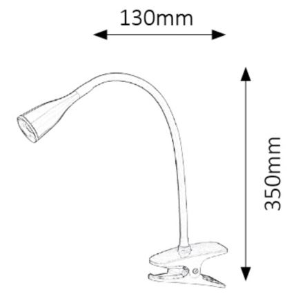 Rabalux 4197 - Barn LED-Lampa med klämma JEFF 1xLED/4,5W/230V