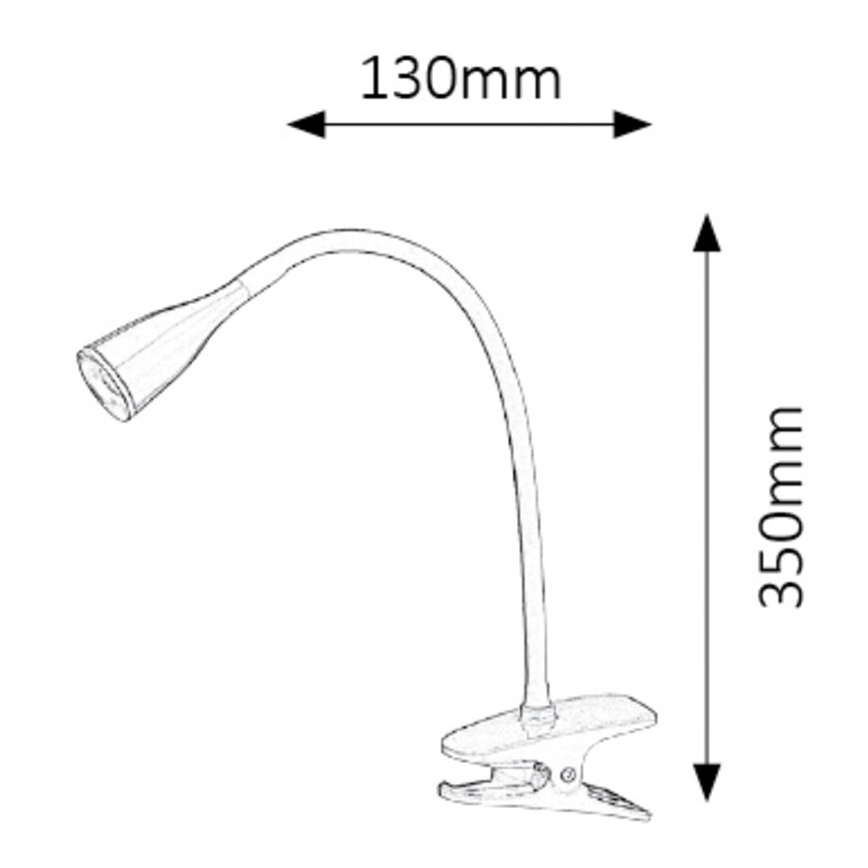 Rabalux 4197 - Barn LED-Lampa med klämma JEFF 1xLED/4,5W/230V