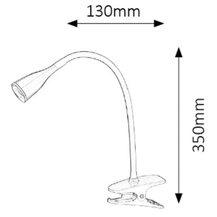 Rabalux 4198 - Barn LED-Lampa med klämma JEFF 1xLED/4,5W/230V