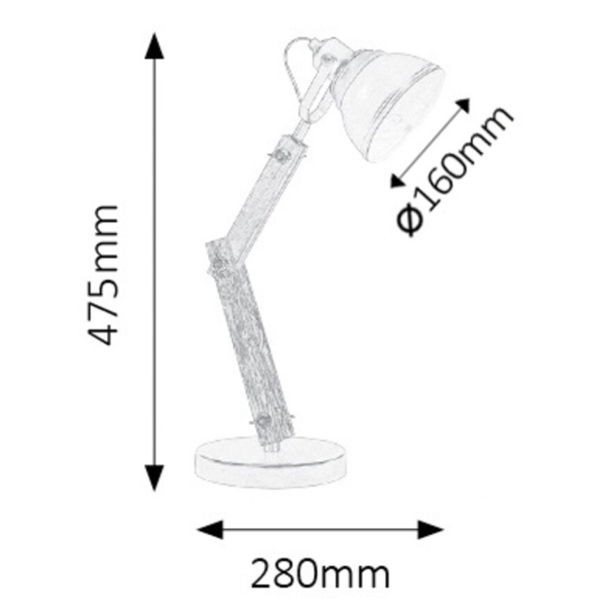 Rabalux 4199 - Bordslampa AKSEL 1xE14/15W/230V svart