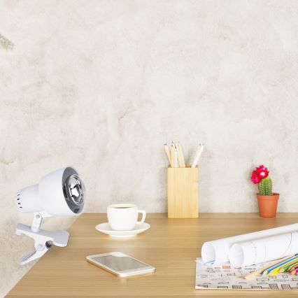 Rabalux 4356 - lampa med klämma 1xE14/40W/230V vit