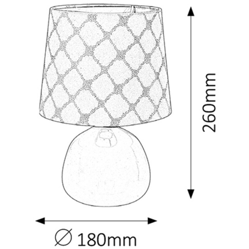 Rabalux 4384 - Bordslampa ELLIE E14/40W rosa