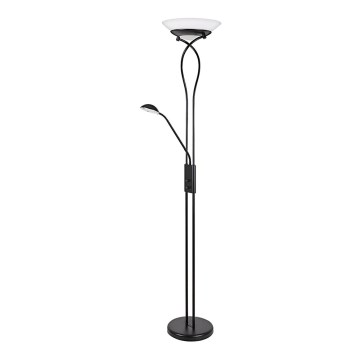 Rabalux 4554 - Golvlampa GAMMA 2xE27/15W+1xG9/40W/230V svart