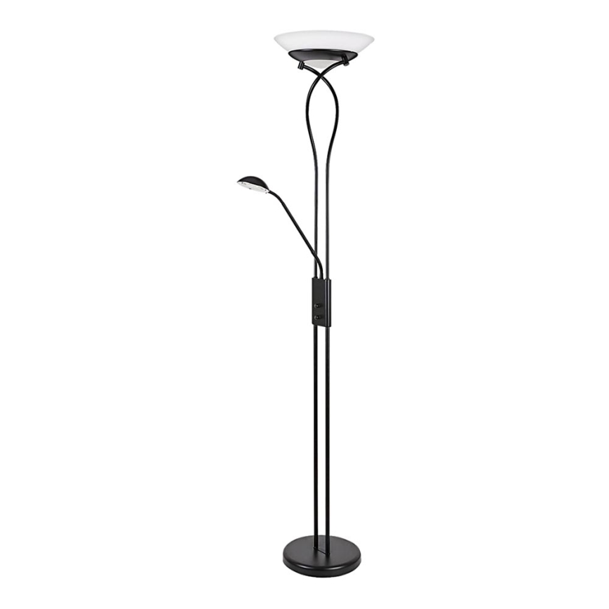 Rabalux 4554 - Golvlampa GAMMA 2xE27/15W+1xG9/40W/230V svart