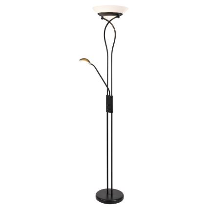 Rabalux 4554 - Golvlampa GAMMA 2xE27/15W+1xG9/40W/230V svart