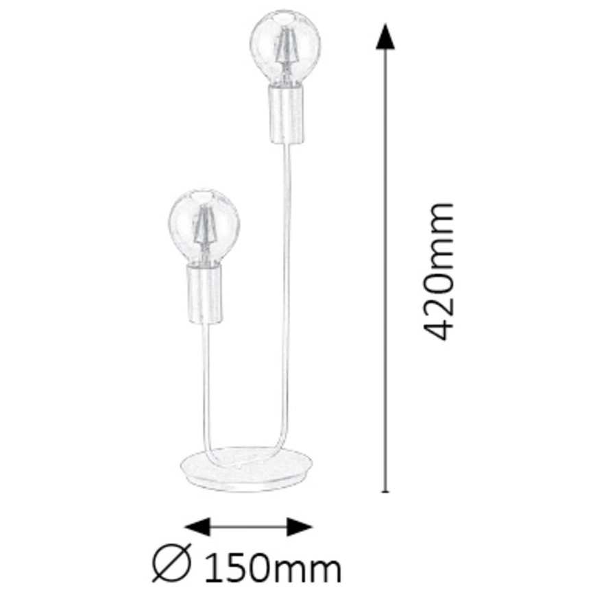 Rabalux 4560 - Bordslampa LANNY 2xE27/15W/230V