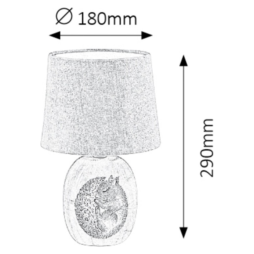 Rabalux 4605 - Bordslampa Barn DORKA 1xE14/40W/230V brun