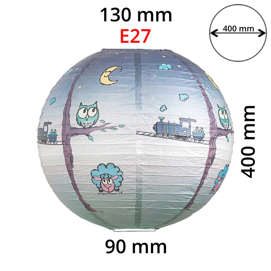 Rabalux 4631 - lampskärm för ljuskrona för barn SHEPHERD E27 diameter 40 cm