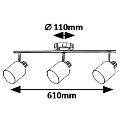 Rabalux 5011 - Spotlight NATINA 3xE14/25W/230V