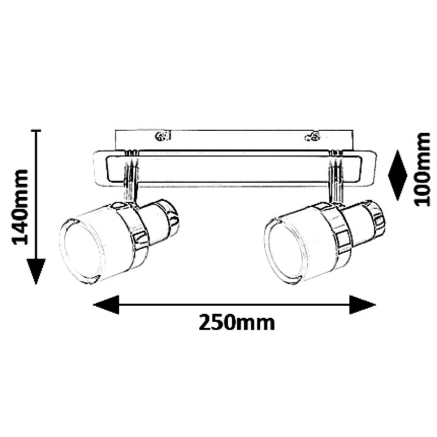 Rabalux - LED spotlight HAROLD 2xLED/5W/230V IP44