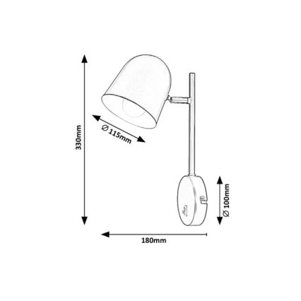 Rabalux - Vägglampa  1xE14/40W/230V vit 