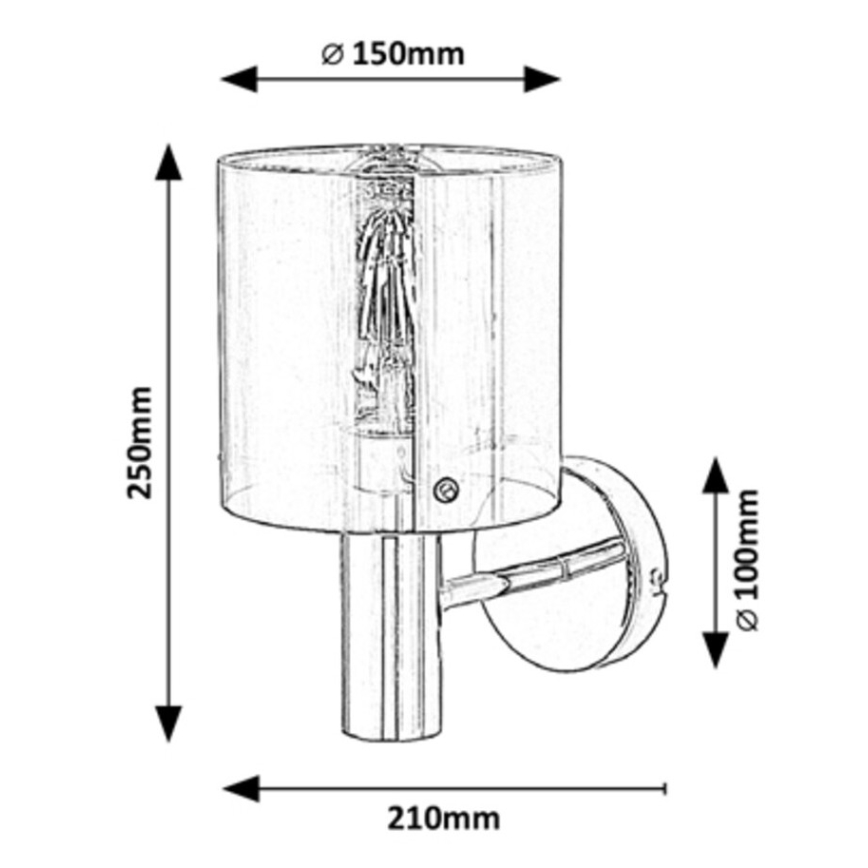 Rabalux - Vägglampa  1xE27/60W/230V