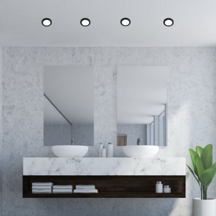 Rabalux - LED hängande taklampa för badrum LED/3W/230V IP44 svart
