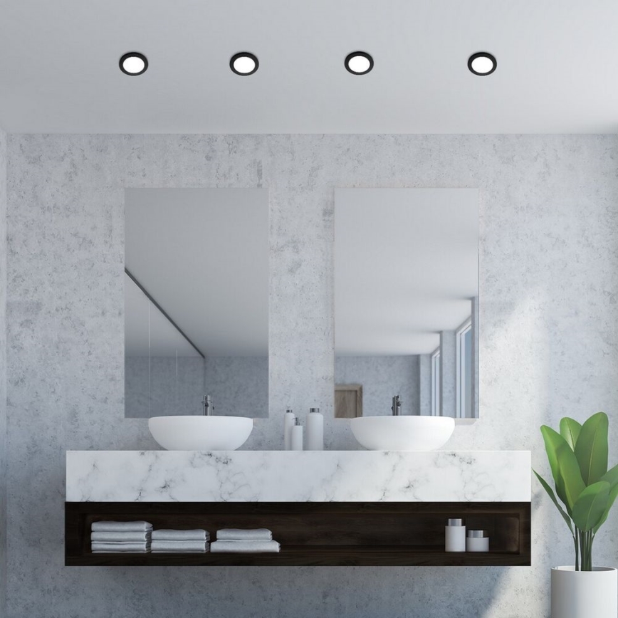 Rabalux - LED hängande taklampa för badrum LED/3W/230V IP44 svart