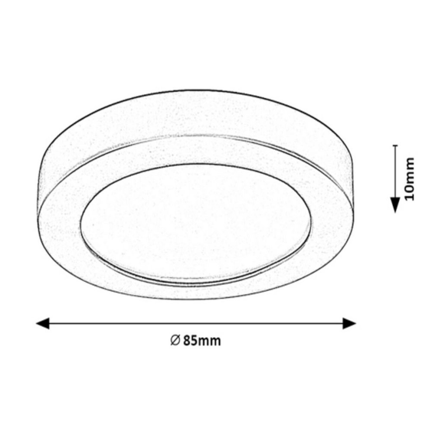 Rabalux - LED hängande taklampa för badrum LED/3W/230V IP44 svart
