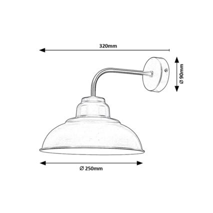 Rabalux - Vägglampa 1xE27/60W/230V