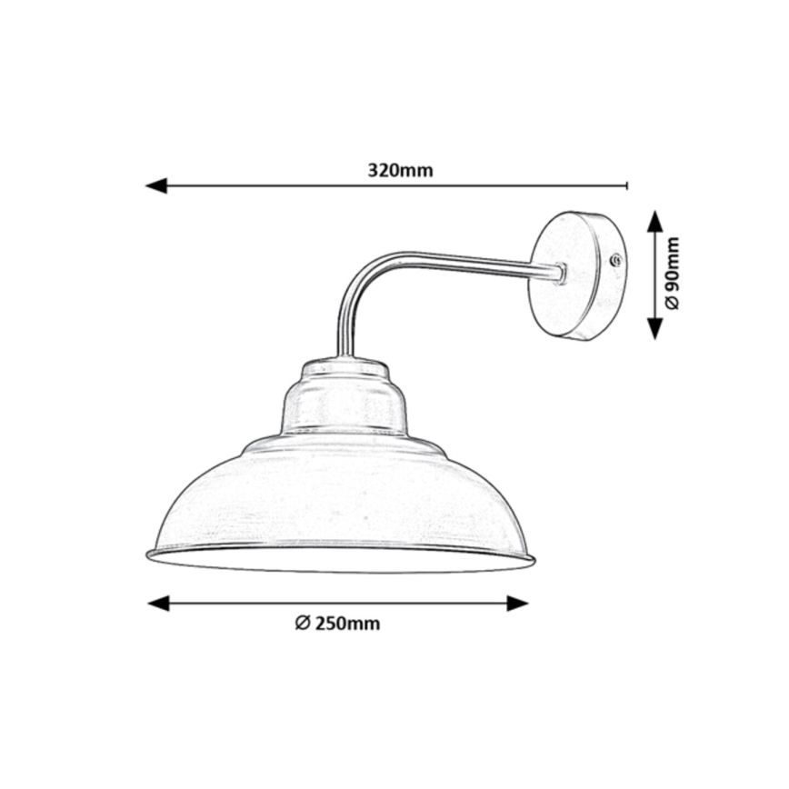 Rabalux - Vägglampa 1xE27/60W/230V