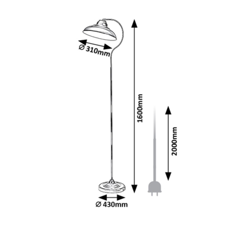 Rabalux - Golvlampa 1xE27/60W/230V