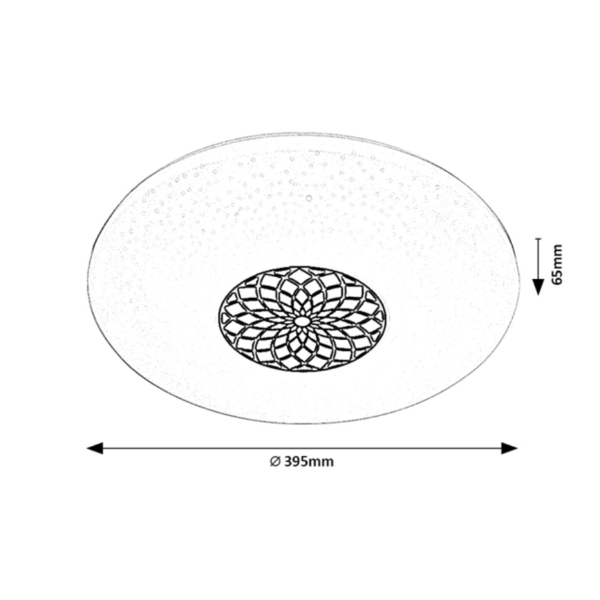 Rabalux - LED RGB dimbar taklampa LED/24W/230V 3000-6500K Wi-Fi Tuya diameter 39,5 cm + fjärrkontroll
