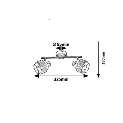 Rabalux 5380 - Spotlight BASIL 2xE14/40W/230V