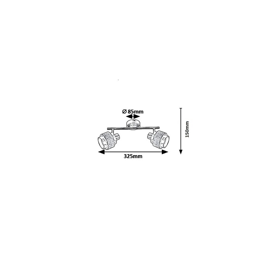 Rabalux 5380 - Spotlight BASIL 2xE14/40W/230V