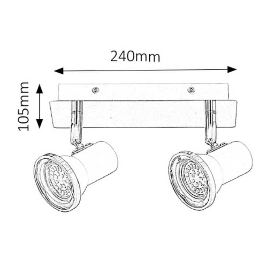 Rabalux 5498 - LED Badrum spotlight STEVE 2xGU10/4,5W/230V