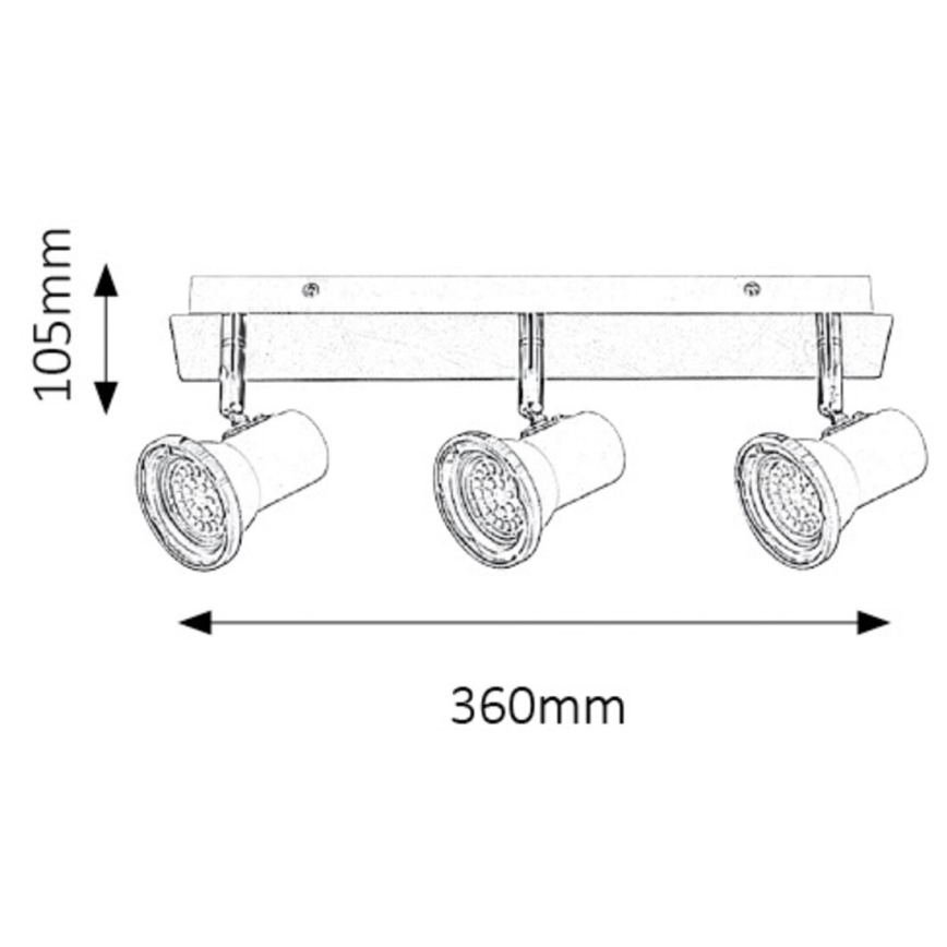 Rabalux 5499 - LED Badrum spotlight STEVE 3xGU10/4,5W/230V
