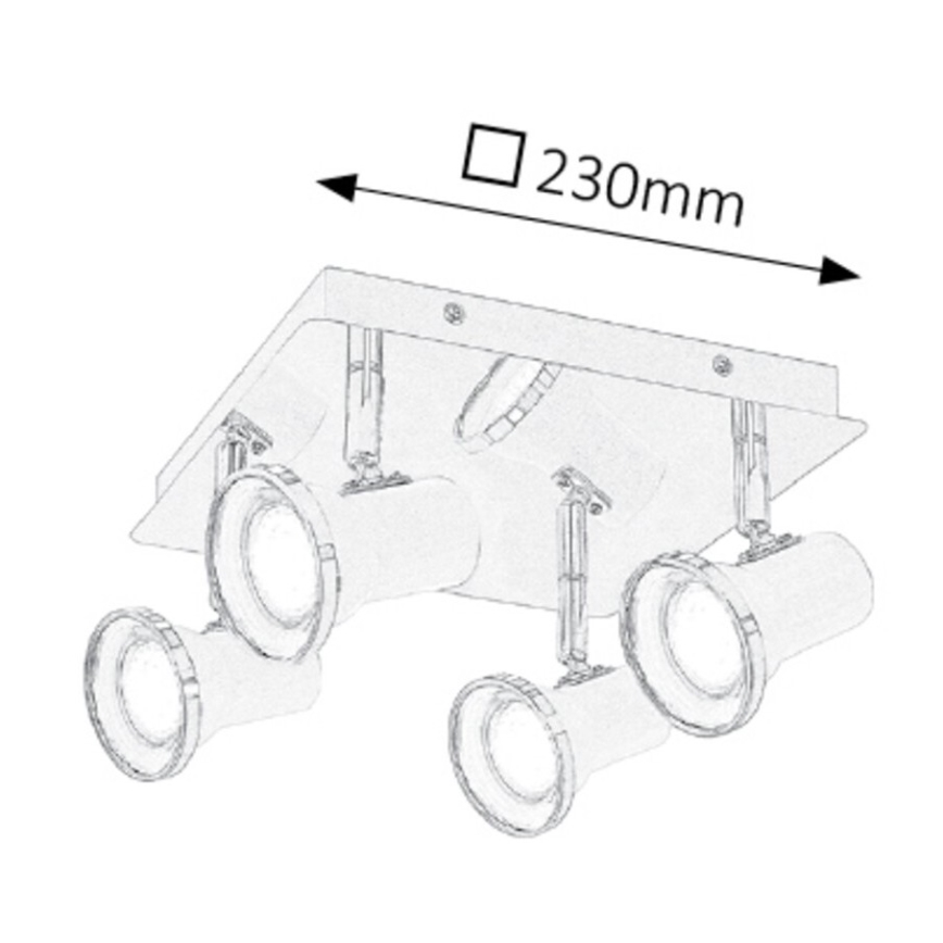 Rabalux 5500 - LED Badrum spotlight STEVE 4xGU10/4,5W/230V IP44