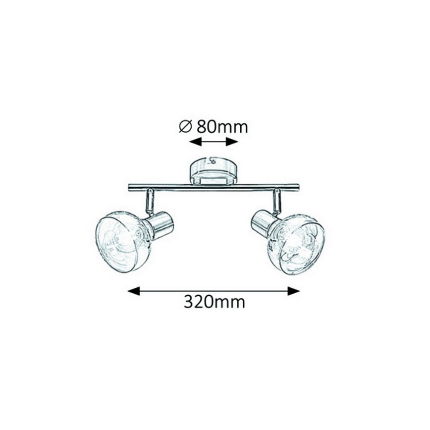 Rabalux 5547 - Spotlight HOLLY 2xE14/40W/230V guld